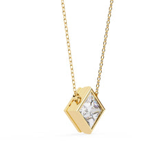Stylish Princess Bezel Pendant