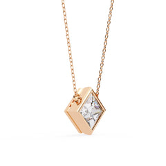 Stylish Princess Bezel Pendant