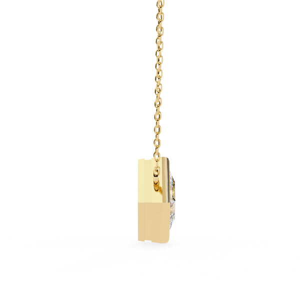 Stylish Princess Cut Bezel Pendant