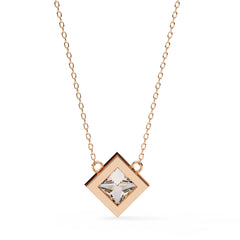 Stylish Princess Bezel Pendant