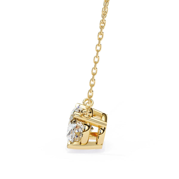 Classic Oval Lab Diamond Basket Pendant