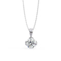 2 Carat Round Cut Lab Grown Diamond Solitaire Charm Pendant