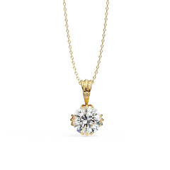 Charming Round Crown Pendant