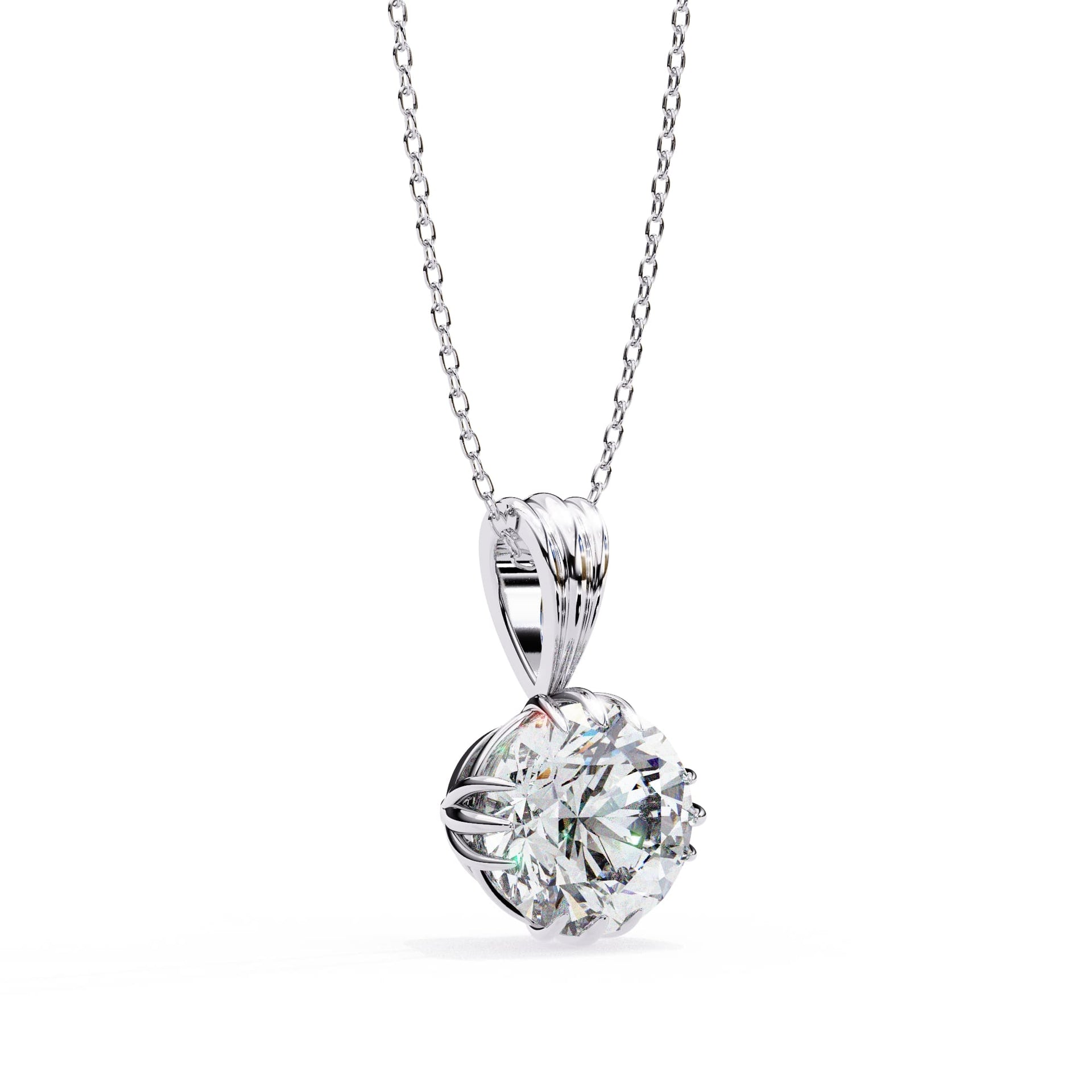 Charming Round Cut Lab Grown Diamond Pendant