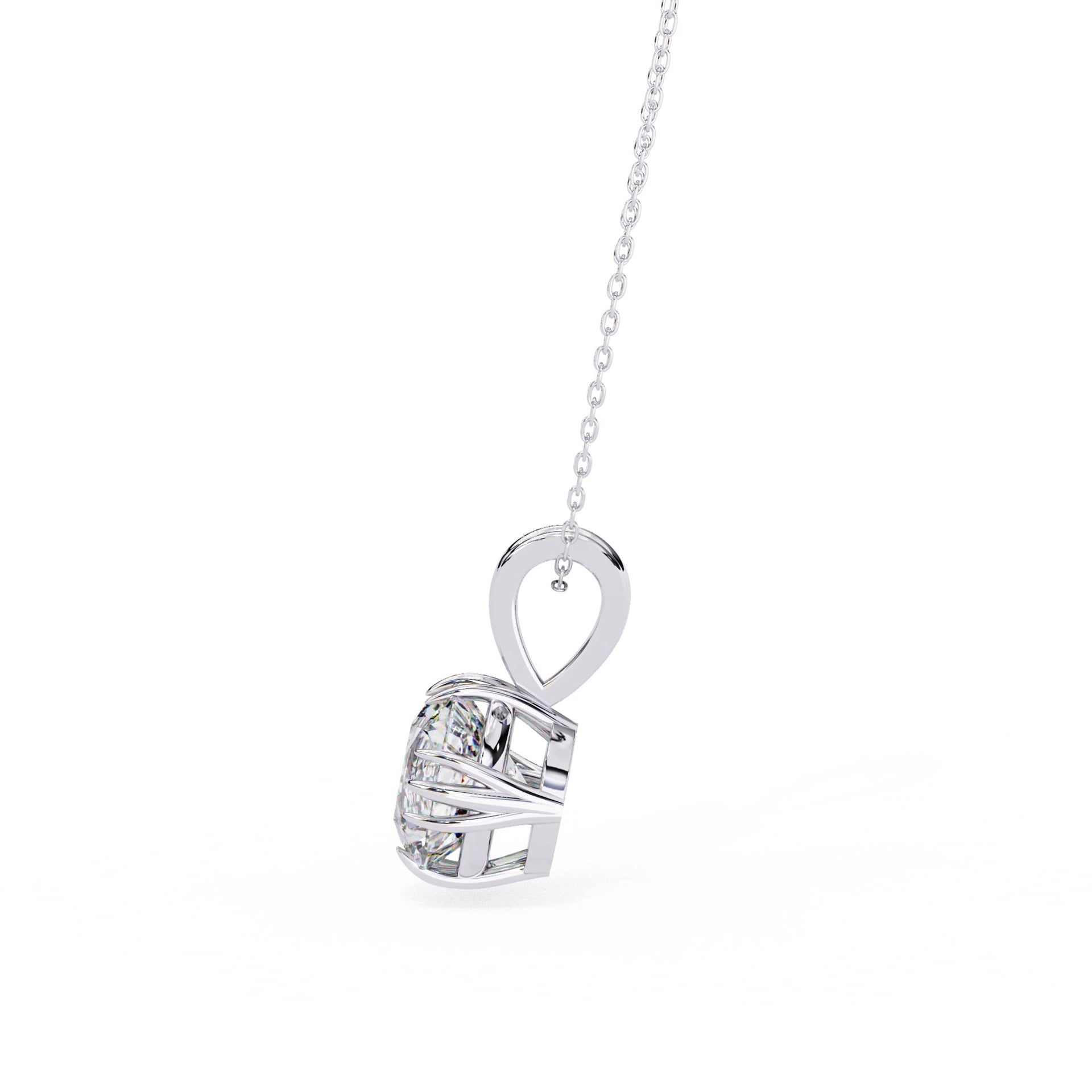 Charming Round Cut Lab Grown Diamond Pendant