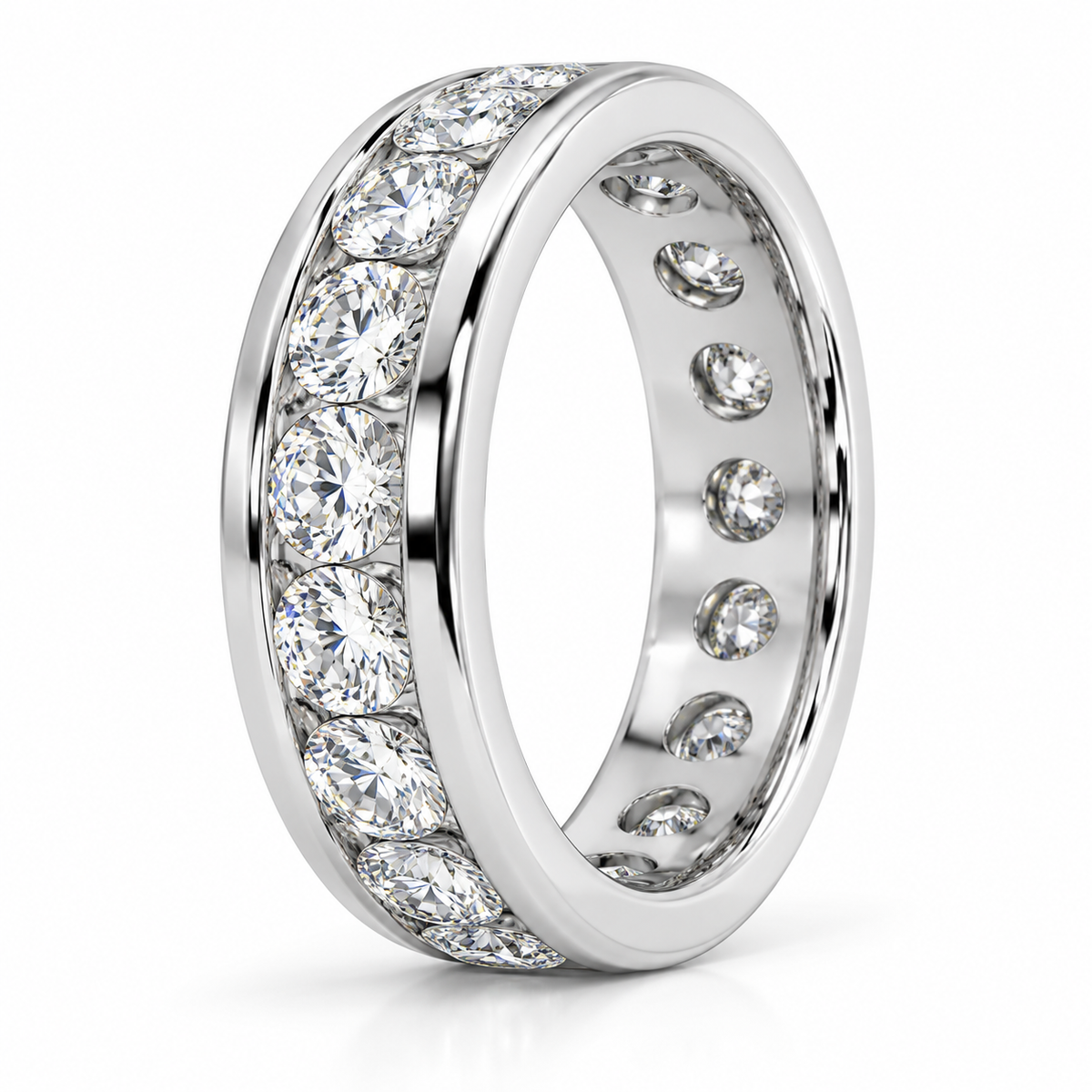 5 Carat Round Cut Lab Grown Diamond Wedding Band For Men