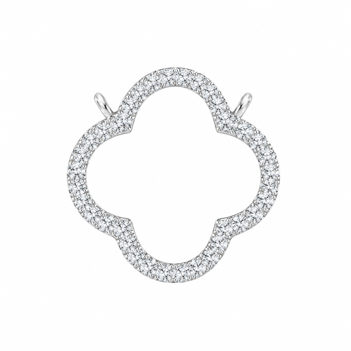 4 Carat Lab-Grown Diamond Four-Leaf Open Clover Necklace