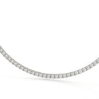 Diamond necklace on a white background