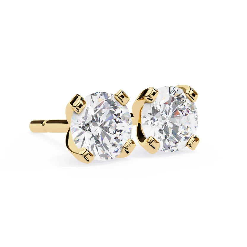 1 CT Four-Prong Lab-Grown Diamond Complimentary Stud Earrings