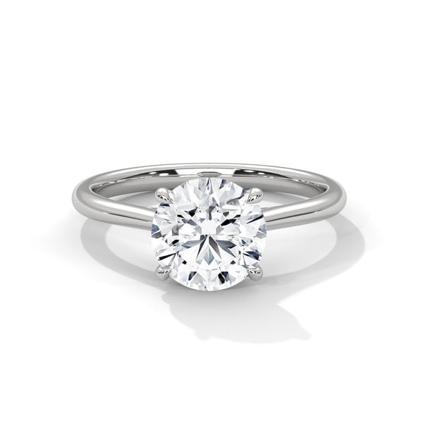 Diamond ring on a white background