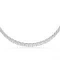 Diamond necklace on a white background
