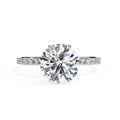 Diamond ring with a white background
