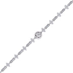 Diamond bracelet on a white background