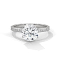 Diamond ring with a white background