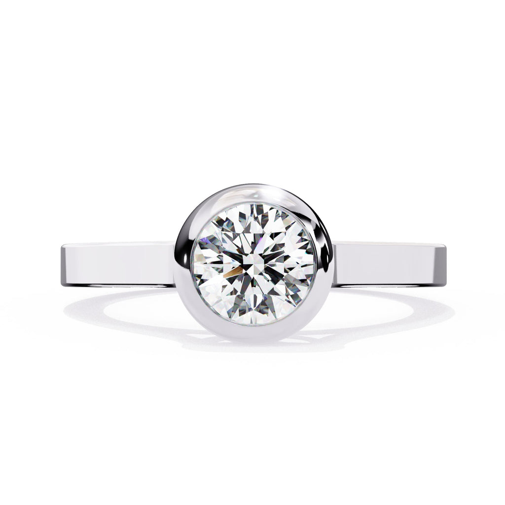 Diamond ring on a white background
