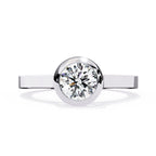 Diamond ring on a white background