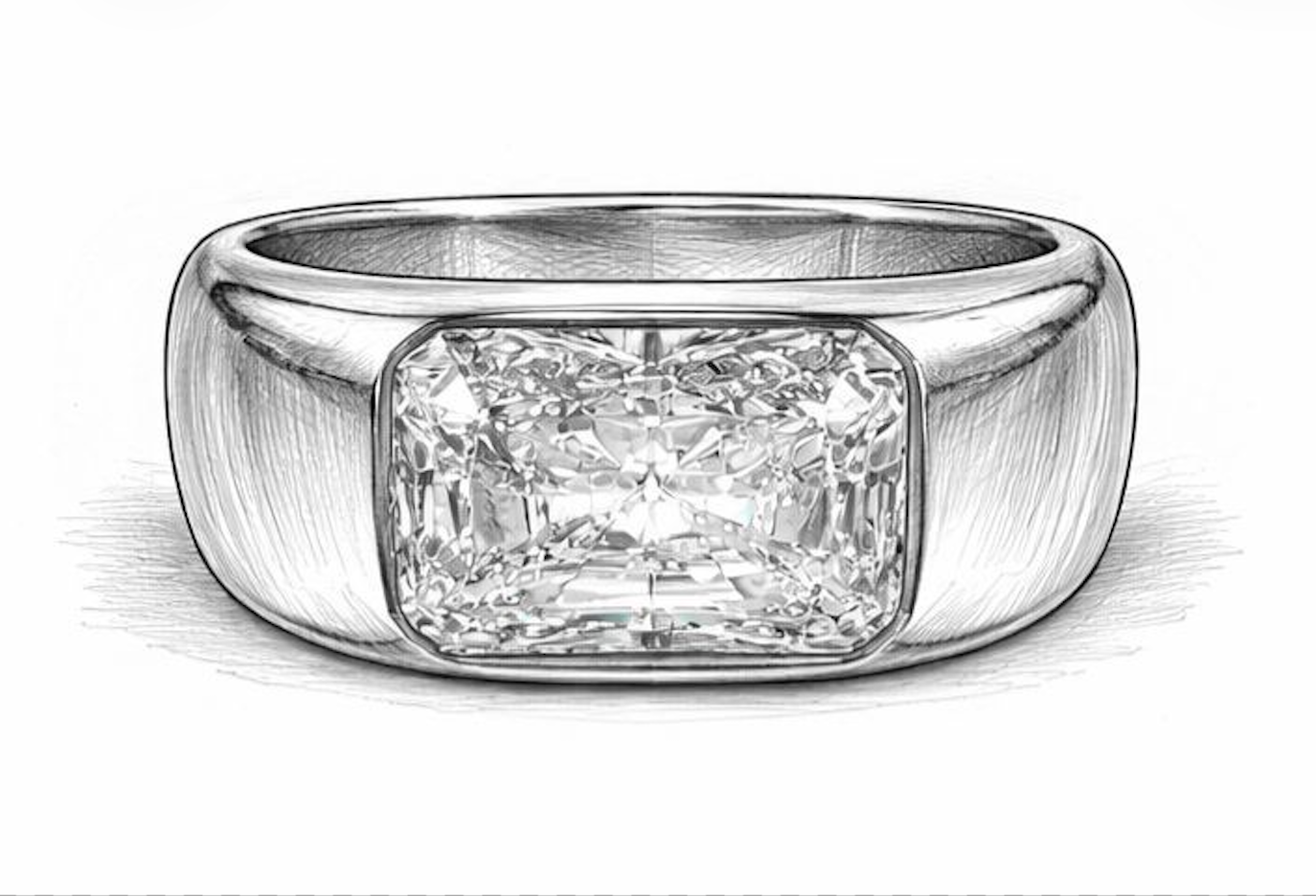 The Diane Lux - 8 Carat Radiant Diamond Solitaire Ring