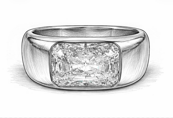 The Diane Lux - 8 Carat Radiant Diamond Solitaire Ring