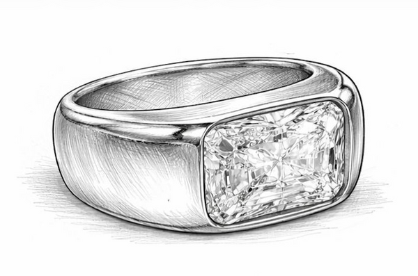 The Diane Lux - 8 Carat Radiant Diamond Solitaire Ring