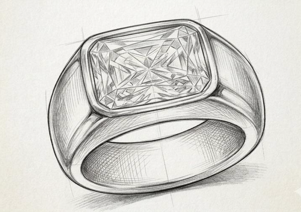 The Diane Lux - 8 Carat Radiant Diamond Solitaire Ring