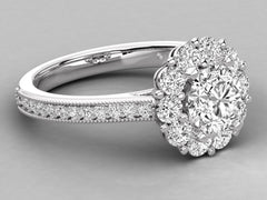 Classic Brilliance Solitaire with Pave Detailing
