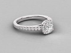 Timeless Elegance Pave Engagement Ring