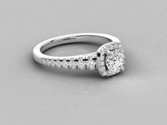 Romantic Sparkle Pave Engagement Ring