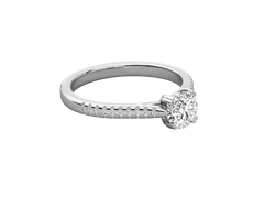 Classic Solitaire Pavé Engagement Ring