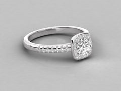 Dazzling Love Solitaire with Pave Detail
