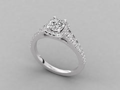 Romantic Sparkle Pave Engagement Ring