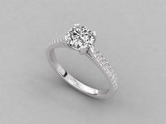 Eternal Elegance Pave Engagement Ring