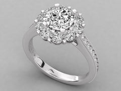 Classic Brilliance Solitaire with Pave Detailing