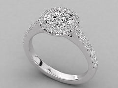 Minimalist Pave Round Solitaire