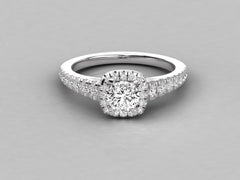 Romantic Sparkle Pave Engagement Ring