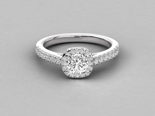 Timeless Elegance Pave Engagement Ring
