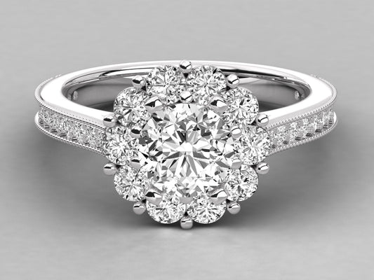 Classic Brilliance Solitaire with Pave Detailing