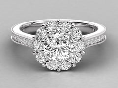 Classic Brilliance Solitaire with Pave Detailing