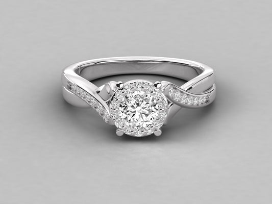 Classic Beauty Solitaire with Pave Accents