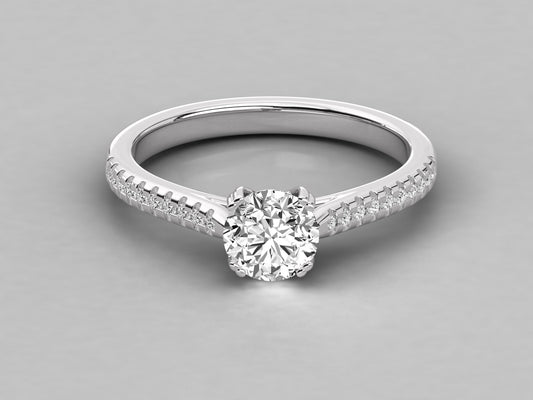 Eternal Elegance Pave Engagement Ring