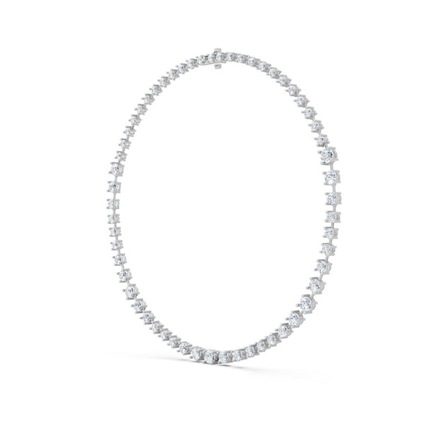 19 CT 16 Inches Station Necklace With 14K White Gold
