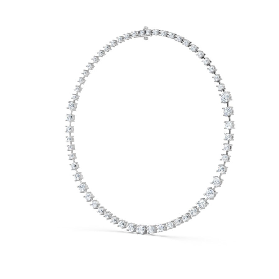 19 CT 16 Inches Station Necklace With 14K White Gold