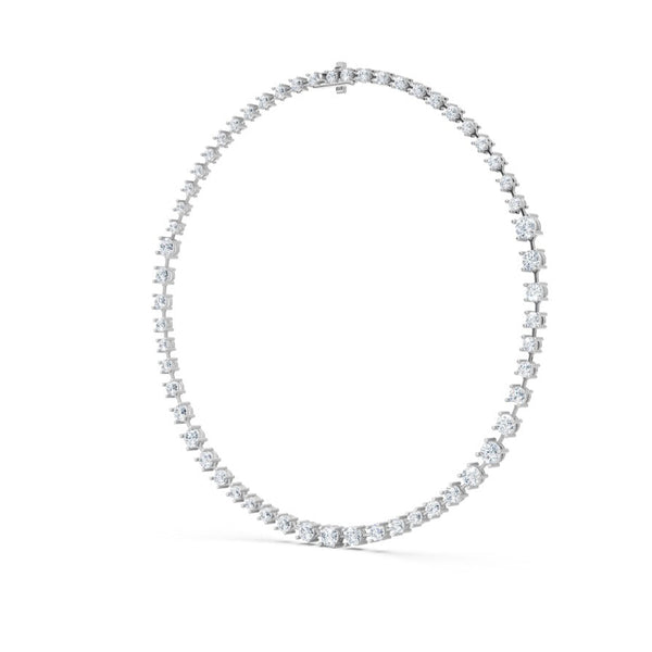 19 CT 16 Inches Station Necklace With 14K White Gold