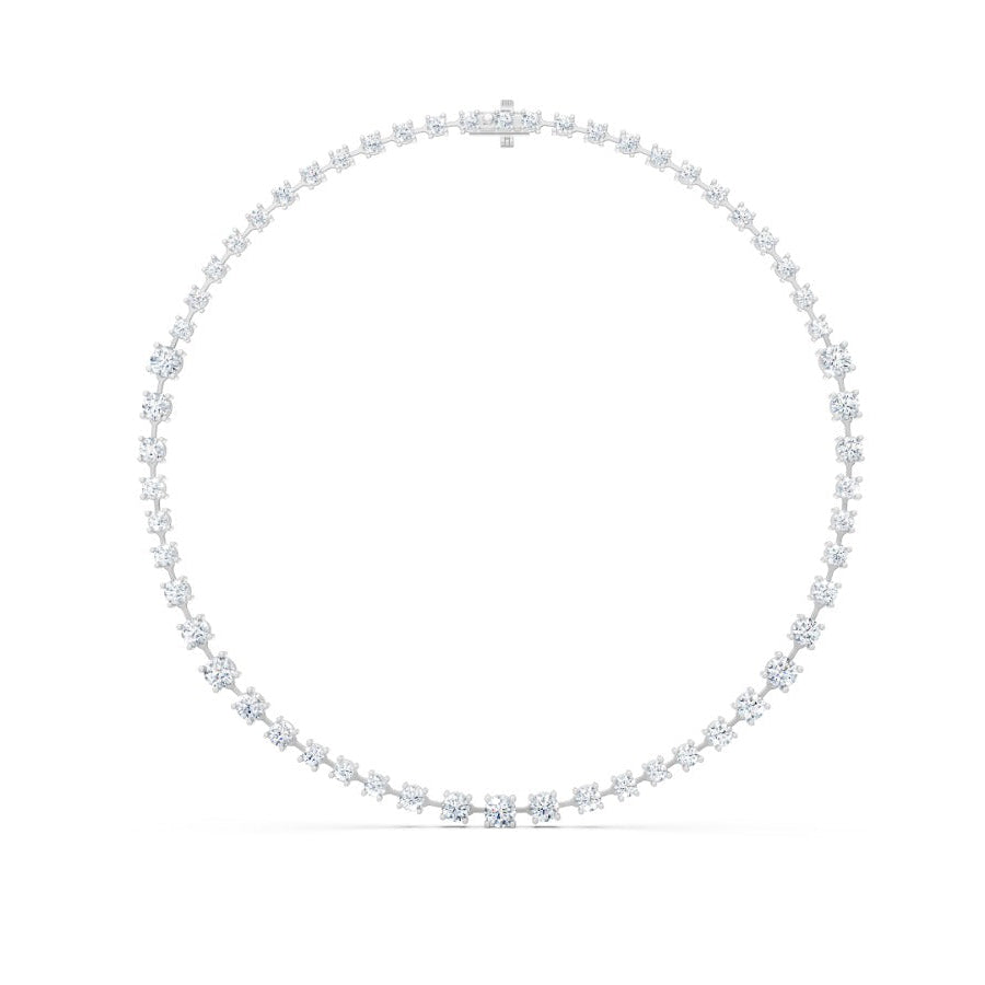 19 CT 16 Inches Station Necklace With 14K White Gold