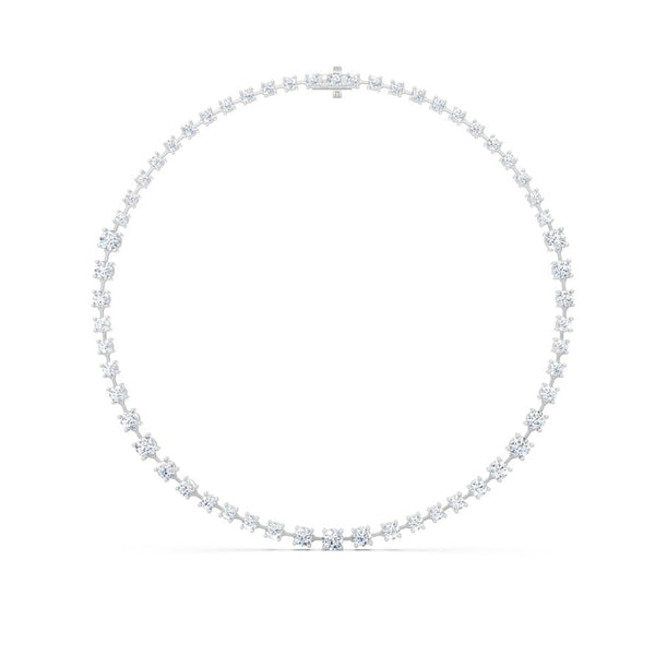 19 CT 16 Inches Station Necklace With 14K White Gold