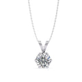 Diamond necklace on a white background