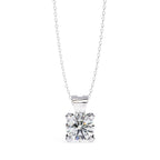 Diamond necklace on a white background