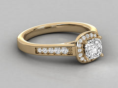 Captivating Pave Halo Engagement Ring
