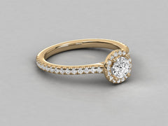 Classic Gem Pave Set Engagement Ring