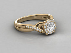 Classic Beauty Solitaire with Pave Accents