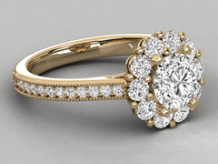 Classic Brilliance Solitaire with Pave Detailing